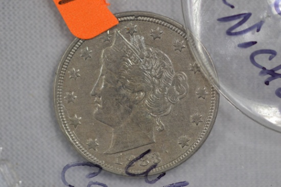 1883 V-Nickel w/o Cents; XF