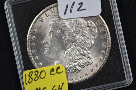1880-CC Morgan Silver Dollar; MS 64