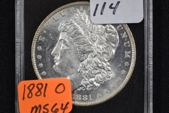 1881-O Morgan Silver Dollar; MS 64
