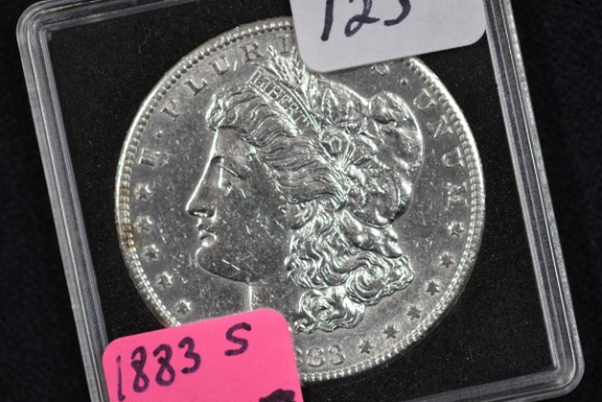 1883-S Morgan Silver Dollar; MS 60