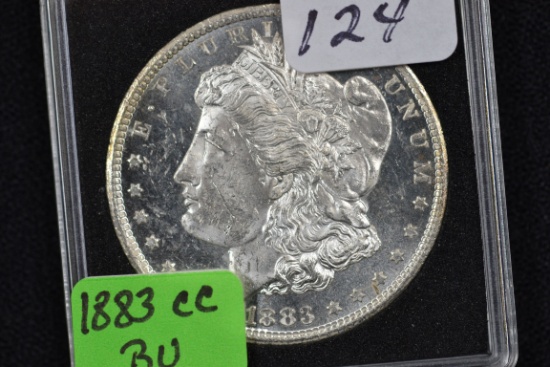 1883-CC Morgan Silver Dollar; BU