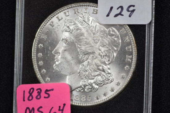 1885 Morgan Silver Dollar; MS 64