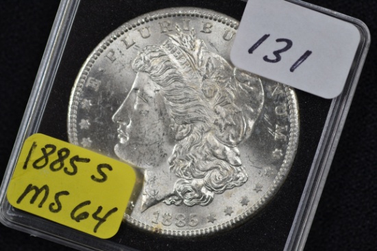 1885-S Morgan Silver Dollar; MS 64