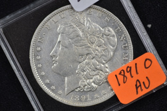 1891-O Morgan Silver Dollar; AU