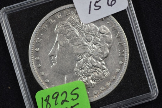 1892-S Morgan Silver Dollar; XF