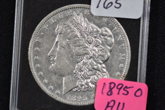 1895-O Morgan Silver Dollar; AU