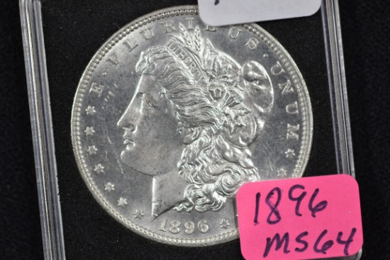 1896 Morgan Silver Dollar; MS 64