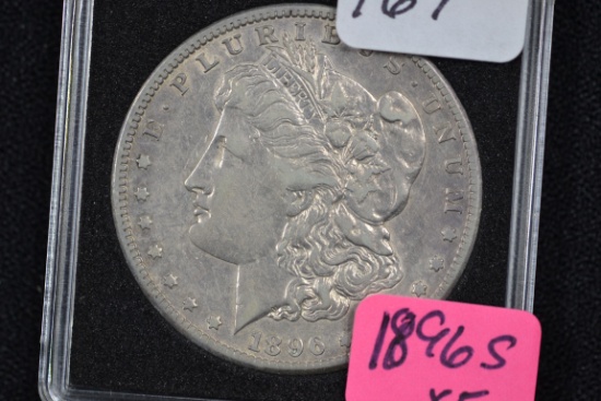 1896-S Morgan Silver Dollar; XF
