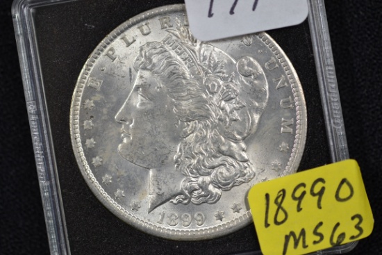 1899-O Morgan Silver Dollar; MS 63