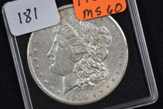1900-S Morgan Silver Dollar; MS 60