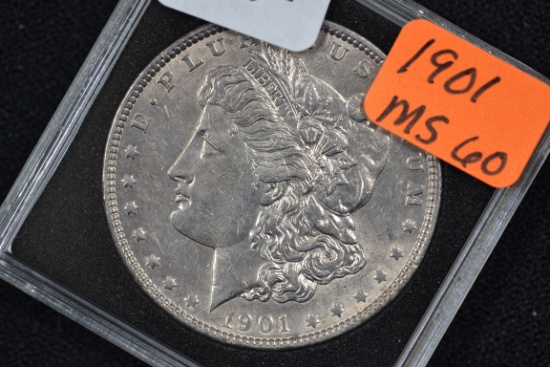 1901 Morgan Silver Dollar; MS 60