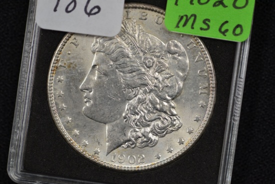 1902-O Morgan Silver Dollar; MS 60