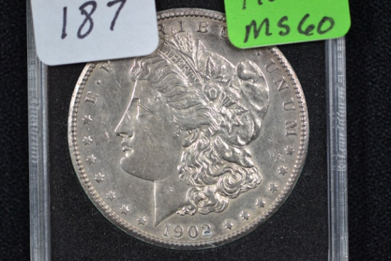 1902-S Morgan Silver Dollar; MS 60