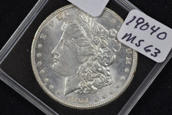 1904-O Morgan Silver Dollar; MS 63