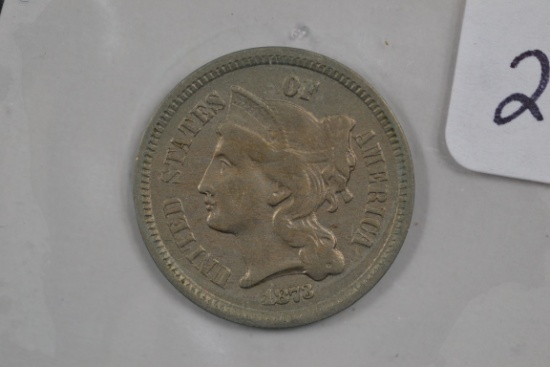 1873 Three Cent Piece; BU