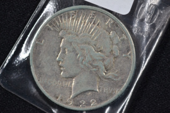 1922 Peace Dollar; VG