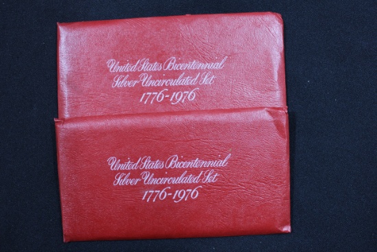 2 - Bicentennial Silver Uncirculated Red Pack Sets