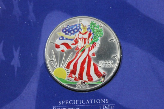 The Millennium U.S. Silver Eagle; Colorized
