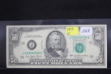1977 Fifty Dollar Note Bank of Kansas City; XF