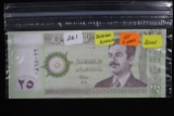 2001 Iraq Twenty Five Dinar Note w/Saddam Hussein