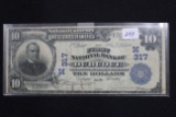 Ten Dollar U.S. National Note; The First National Bank of Dubuque, Dubuque, IA; 317-Series 1092; Feb