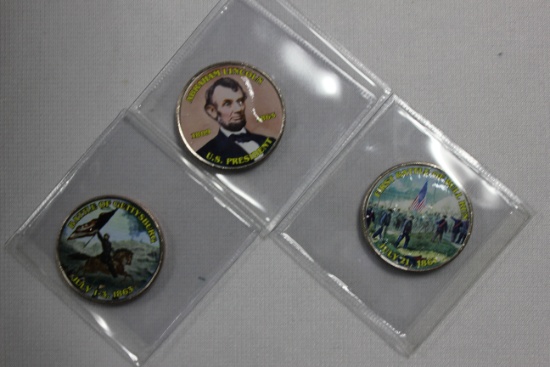 Group of 3 - Commemorative Civil War Coins