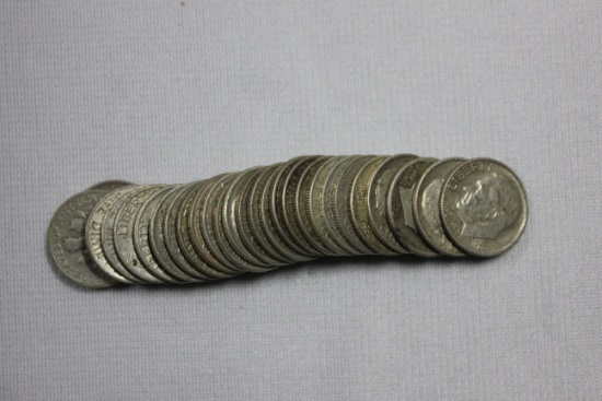 Group of 27 - Silver Roosevelt Dimes; Circ.