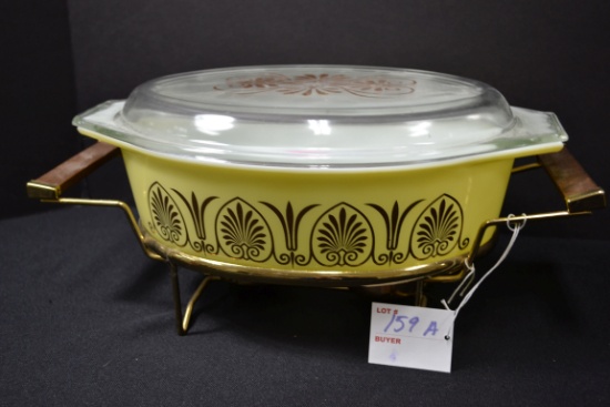 Pyrex 1962-63 Promotional Golden Classic 045 w/Lid and Cradle; No Chips