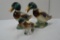 Porcelain; Vintage Duck Figurines, Group of 3, One Chip on Feathers
