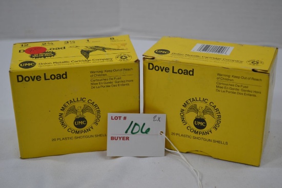 Union Metallic Cartridge Company Dove Load, 20 Shells, 12ga, 2 3/4" 8 Shot, 2xbid