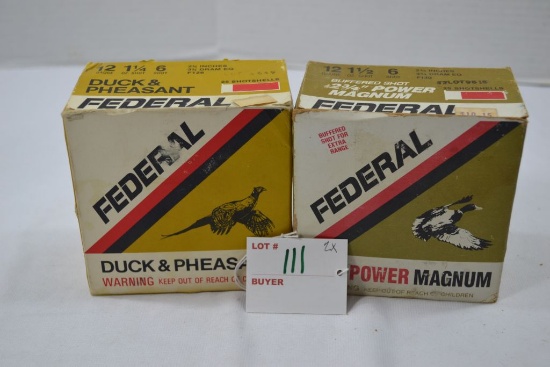 Federal Duck and Pheasant 25 Shells, 12ga, 1 1/4oz, 2 3/4", 6 Shot, 1 1/2oz, 2xbid