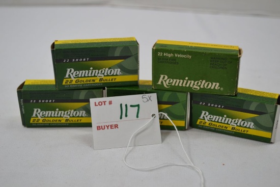 Remington Golden Bullet High Velocity 22 Short Plated Round Nose, 5xbid