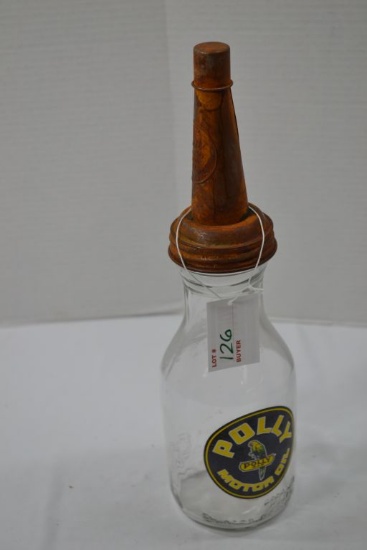 Polly Motor Oil Quart Jar With Spout, Reproduction?