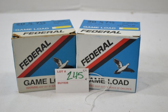 Federal Game Load Ammo 25 Shells 12 Gauge 2 3/4" 7 1/2 Shot 2xbid