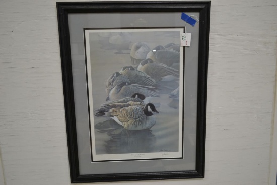 "Morning Reflection" By Joshua Spies, Matted and Framed Print, Signed and Numbered 2127/4700, 24"x30