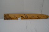 Wood Burned Geese Scenery On Hide Stretcher, Squaw Creek, Mound City Mo