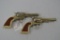 2 Hubley Metal Cap Guns w/ Plastic Grips, USA Made