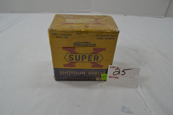 Vintage Western Super X Shotgun Shells Full Box