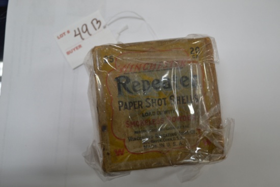 Vintage Winchester Repeater 20 Ga. Paper Shot Shells; 25 Rds./Box; 1 Box
