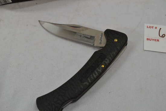 Steel Warrior by Frost Cutlery Knife; Black Handle SW-127 RUB NIB