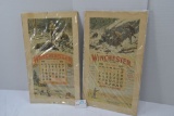 Pair of Winchester Calendars 1895 and 1899