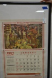 Winchester Ammunition 1992 Calendar; Framed; 17