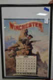 Winchester Ammunition 1990 Calendar; Framed; 18
