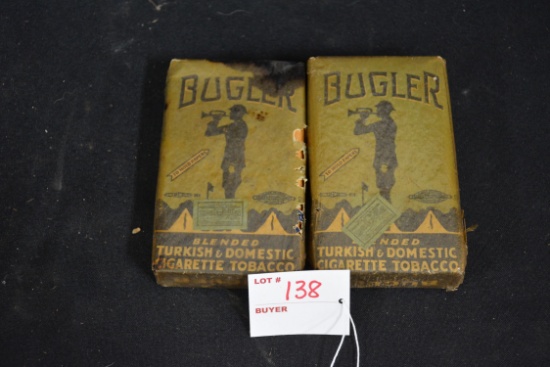 Pair of Unopened Bags of Bugler Turkish Domestic Cigarette Tobacco