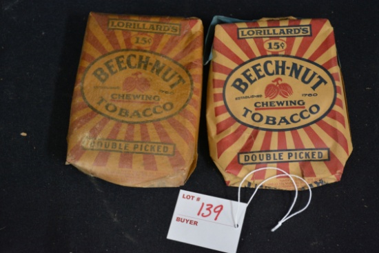 Pair of Unopened Bags of Beechnut Chewing Tobacco
