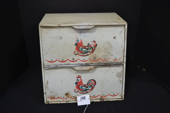 Vintage Counter Top Double-Door Bread Box
