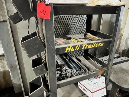 4-Shelf Fabricated Heavy Duty Steel Shelving w/Battery Holders