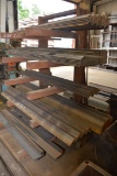 5-Shelf Rack with Various Sizes and Lengths of Angle Iron; Rack is 3'x4'x7'; INCLUDES RACK AND CONTE