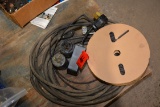 1 Lot of Power Cords, Heat Shrink, and Electrical Adapters