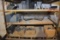 1 Lot Steel End Caps, Light Brackets, 2-Case Swivel Jack Weights, and Parts for Box Trailers w/Shelf